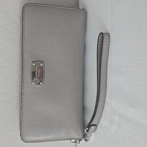 Grey michael kors wristlet wallet